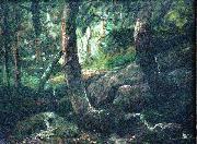 Antonio Parreiras Interior of a forest oil painting artist